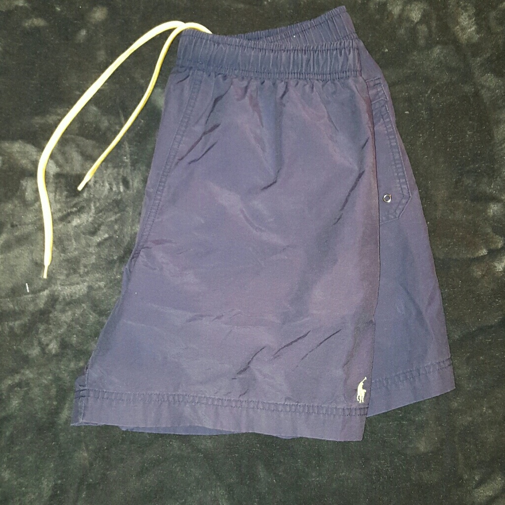 Vintage ralph lauren polo sport swim trunks navy